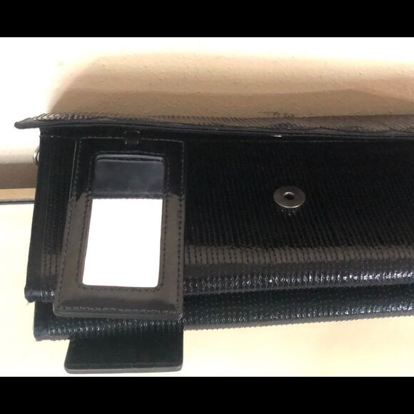 Cole Haan Black Patent Leather Clutch LG Wristlet - Picture 9 of 9